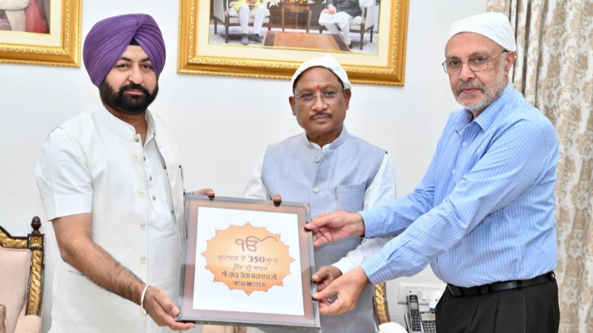 मुख्यमंत्री विष्णु देव साय से पंजाब सरकार के मंत्रियों ने की सौजन्य मुलाकात, गुरु तेग बहादुर के 350वें शहीदी दिवस पर आयोजित कार्यक्रम का दिया आमंत्रण