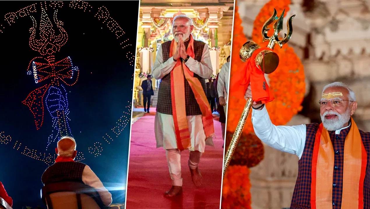 हर-हर महादेव की गूंज, ॐ का उच्चारण और भव्य ड्रोन शो… 2 मिनट के वीडियो में पीएम मोदी ने सोमनाथ की दिखाई दिव्यता, आज शौर्य यात्रा में शामिल हुए, देखें वीडियो